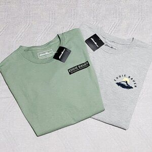 NWT! Bundle -2 Eddie Bauer Outdoor Outfitters Men's Crew Shirts Size: S